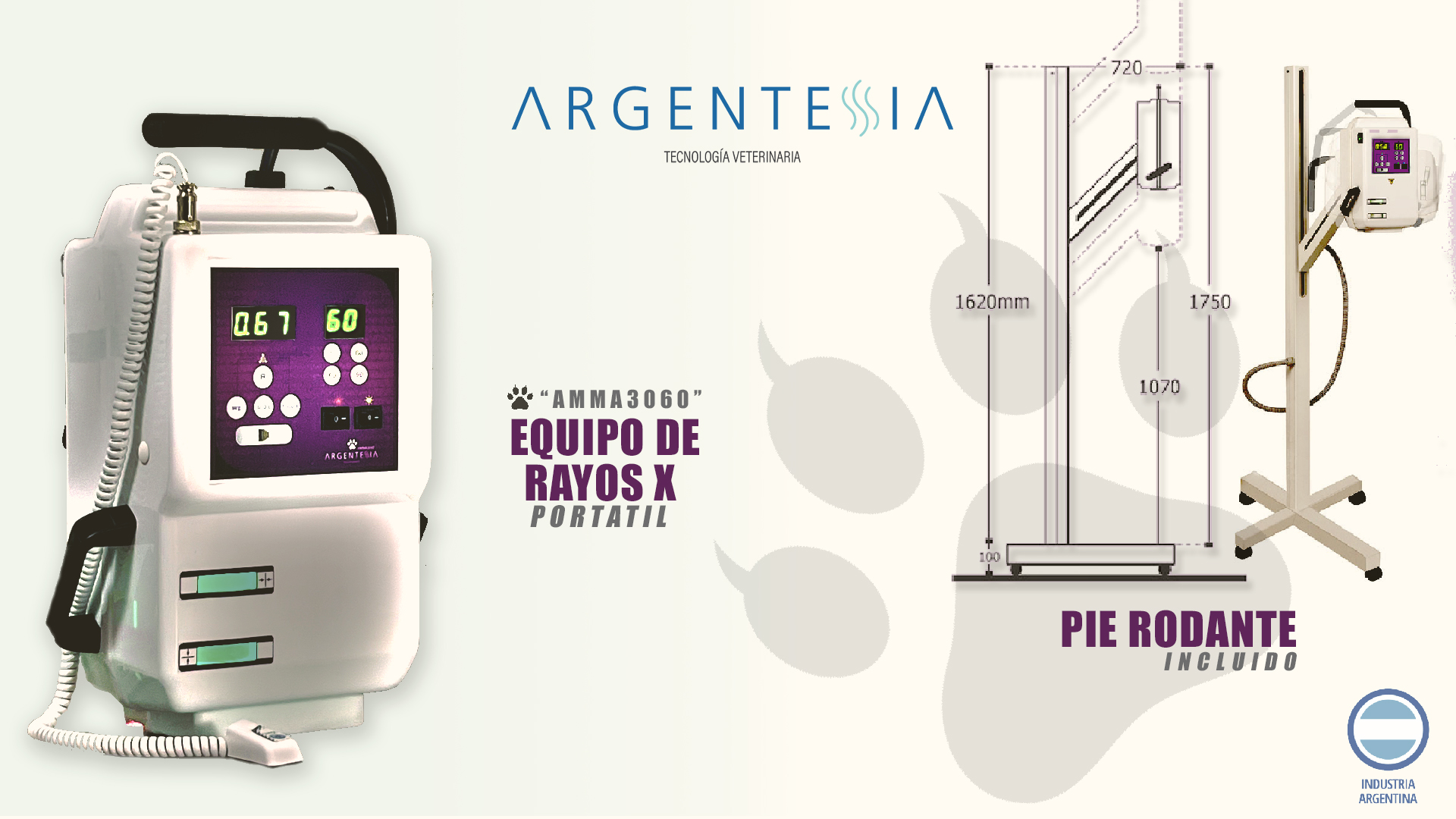 Foto EQUIPO DE RX PORTÁTIL con PIE RODANTE -ARGENTESIA-