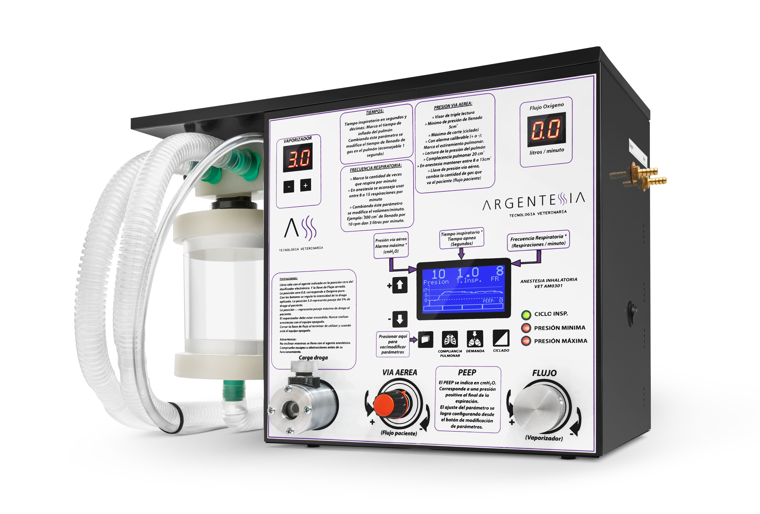 Foto EQUIPO DE ANESTESIA INHALATORIA: VET AM0301